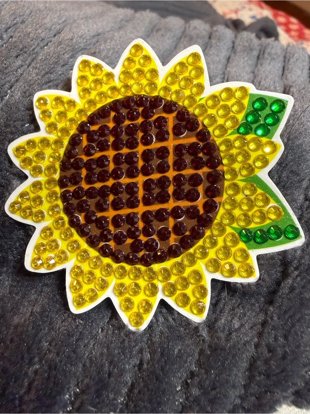 Sunflower Sparkle magnet for Accessories - Yellow & Brown